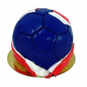 Gâteau football bleu